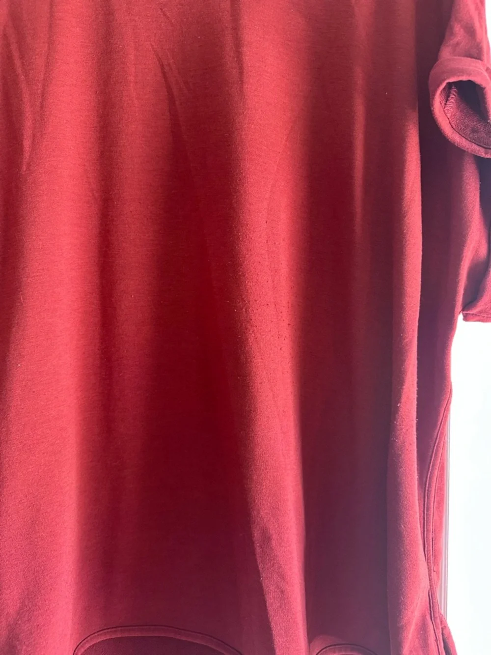 Cupio Relaxed Short-Sleeve Sweatshirt in Burgundy - Picture 5 of 7